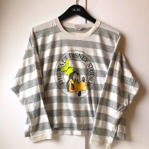Walt DISNEY Studios Wear Goofy cropped l/s L/G GUC